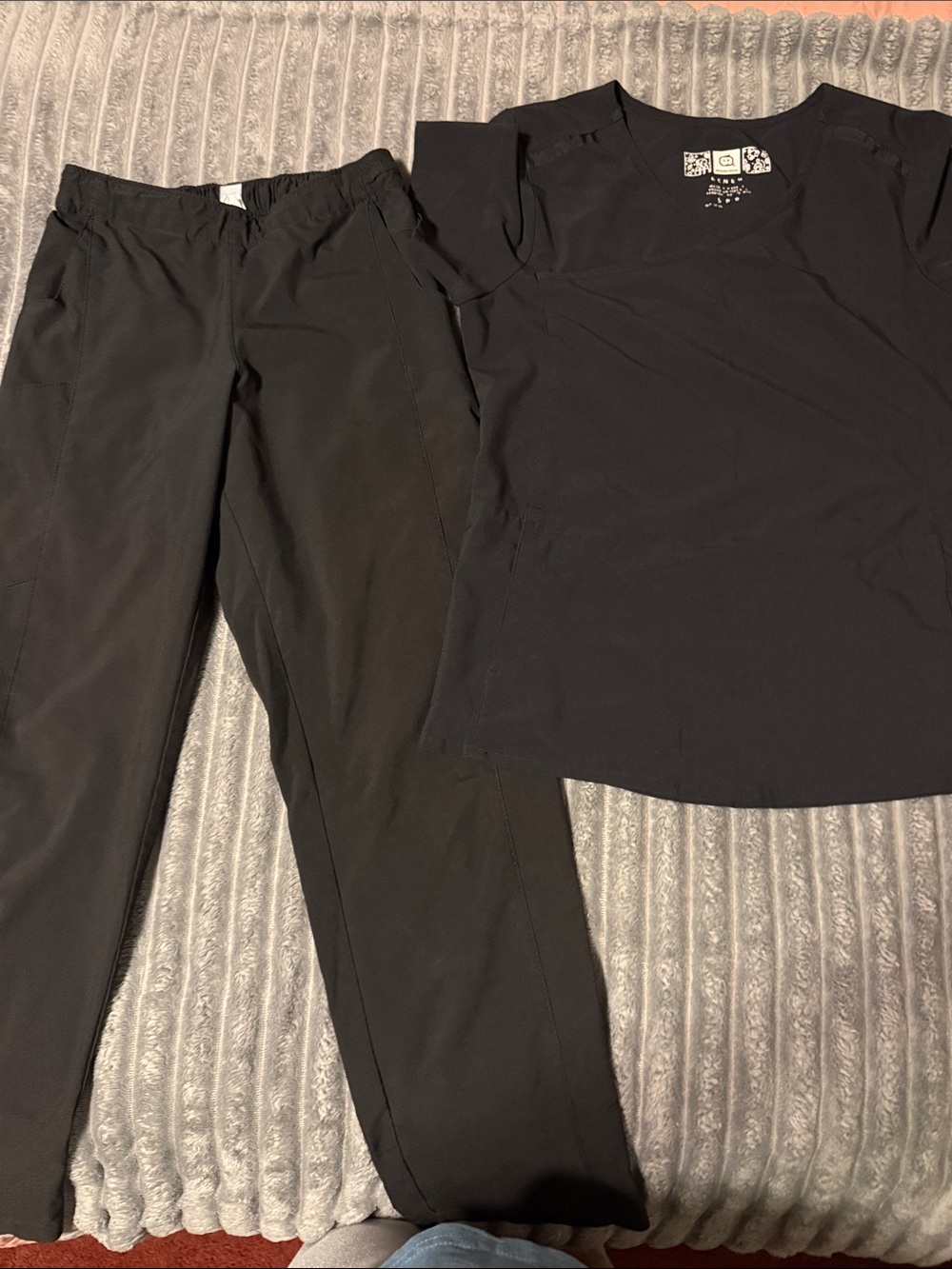 Black womens Wonder Wink scrub set- Lightweight Comfort